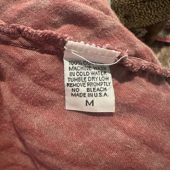 The Nu Vintage Plaid Upcycle Flower Duster Chic Western Top Size Medium - Picture 6 of 7